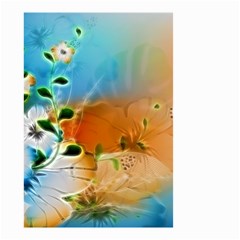 Wonderful Flowers In Colorful And Glowing Lines Small Garden Flag (two Sides)