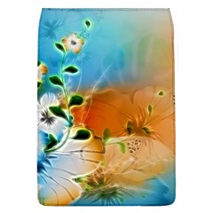 Wonderful Flowers In Colorful And Glowing Lines Flap Covers (l)  by FantasyWorld7