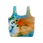 Wonderful Flowers In Colorful And Glowing Lines Full Print Recycle Bags (S)  Front