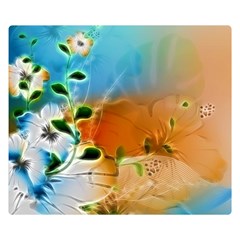 Wonderful Flowers In Colorful And Glowing Lines Double Sided Flano Blanket (small)  by FantasyWorld7