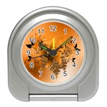 Awesome Summer  Flowers In Soft Red And Yellow Travel Alarm Clocks Front