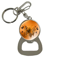 Awesome Summer  Flowers In Soft Red And Yellow Bottle Opener Key Chains