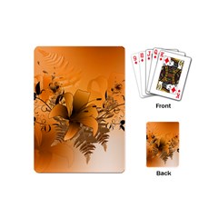 Awesome Summer  Flowers In Soft Red And Yellow Playing Cards (mini) 