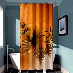 Awesome Summer  Flowers In Soft Red And Yellow Shower Curtain 36  x 72  (Stall)  Curtain(36 X72 ) - 33.26 x66.24  Curtain(36 X72 )