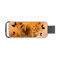 Awesome Summer  Flowers In Soft Red And Yellow Portable Usb Flash (one Side)