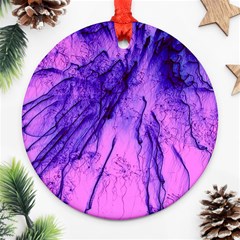 Special Fireworks Pink,blue Ornament (round) 