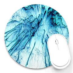 Special Fireworks, Aqua Round Mousepads