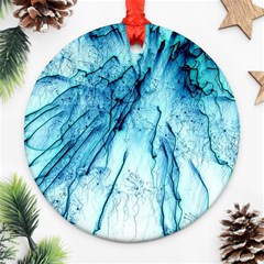 Special Fireworks, Aqua Ornament (round)  by ImpressiveMoments