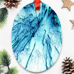 Special Fireworks, Aqua Ornament (oval) 