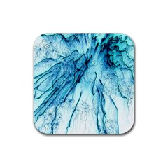 Special Fireworks, Aqua Rubber Coaster (square)  by ImpressiveMoments