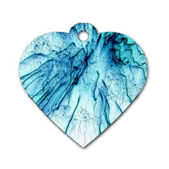 Special Fireworks, Aqua Dog Tag Heart (two Sides)