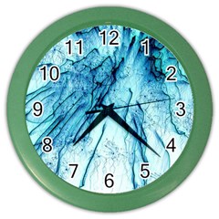 Special Fireworks, Aqua Color Wall Clocks