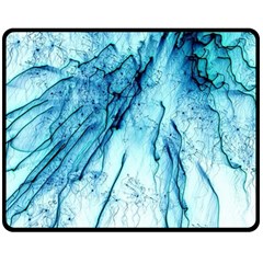 Special Fireworks, Aqua Fleece Blanket (medium) 