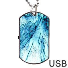 Special Fireworks, Aqua Dog Tag Usb Flash (one Side)