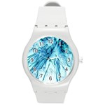 Special Fireworks, Aqua Round Plastic Sport Watch (M) Front