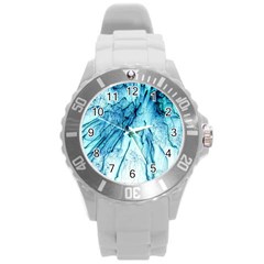 Special Fireworks, Aqua Round Plastic Sport Watch (l) by ImpressiveMoments