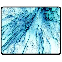 Special Fireworks, Aqua Double Sided Fleece Blanket (medium) 