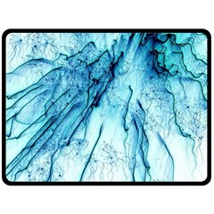 Special Fireworks, Aqua Double Sided Fleece Blanket (large) 