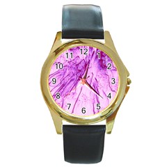 Special Fireworks, Pink Round Gold Metal Watches