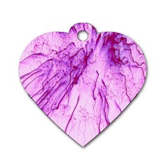 Special Fireworks, Pink Dog Tag Heart (two Sides) by ImpressiveMoments