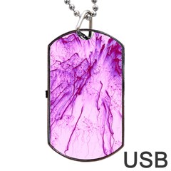 Special Fireworks, Pink Dog Tag Usb Flash (one Side) by ImpressiveMoments