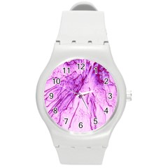 Special Fireworks, Pink Round Plastic Sport Watch (m) by ImpressiveMoments