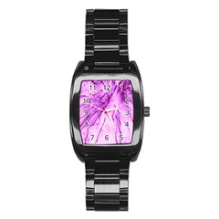 Special Fireworks, Pink Stainless Steel Barrel Watch