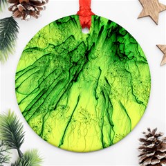 Special Fireworks, Green Ornament (round) 