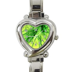 Special Fireworks, Green Heart Italian Charm Watch