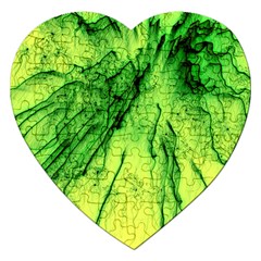 Special Fireworks, Green Jigsaw Puzzle (heart)