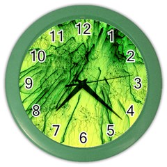 Special Fireworks, Green Color Wall Clocks