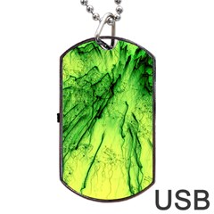 Special Fireworks, Green Dog Tag Usb Flash (two Sides) 