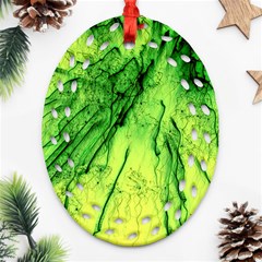 Special Fireworks, Green Ornament (oval Filigree) 