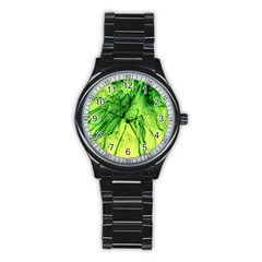 Special Fireworks, Green Stainless Steel Round Watches