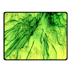 Special Fireworks, Green Double Sided Fleece Blanket (small) 