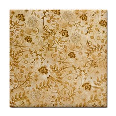 Flower Pattern In Soft  Colors Tile Coasters