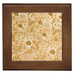 Flower Pattern In Soft  Colors Framed Tiles