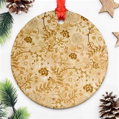 Flower Pattern In Soft  Colors Ornament (round) 