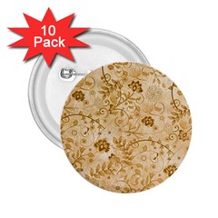 Flower Pattern In Soft  Colors 2 25  Buttons (10 Pack) 