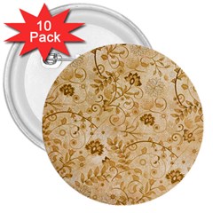 Flower Pattern In Soft  Colors 3  Buttons (10 Pack) 