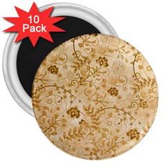 Flower Pattern In Soft  Colors 3  Magnets (10 Pack) 