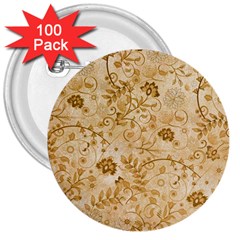 Flower Pattern In Soft  Colors 3  Buttons (100 Pack) 