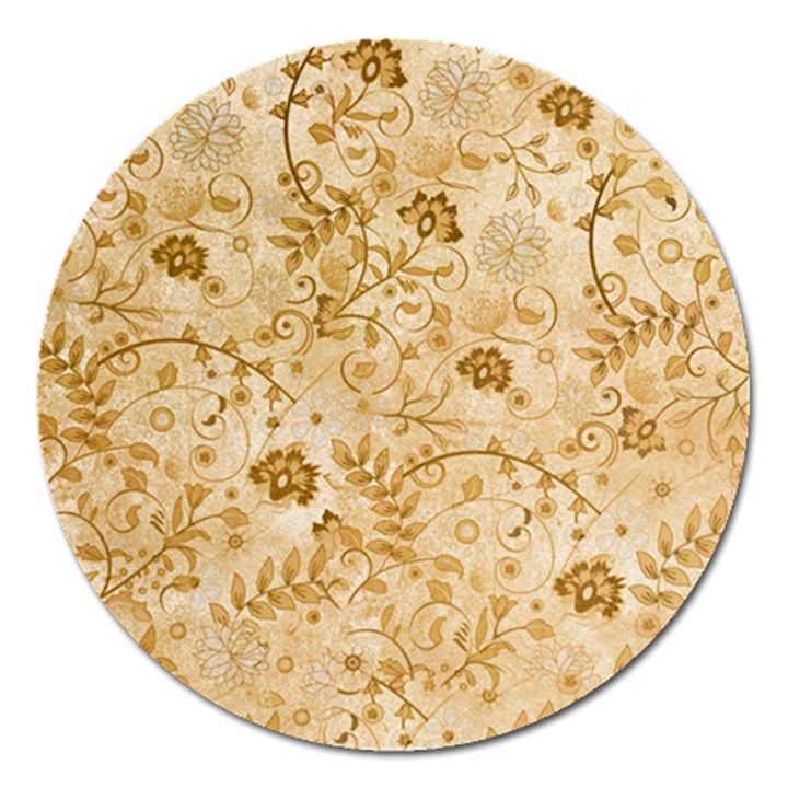 Flower Pattern In Soft  Colors Magnet 5  (Round)