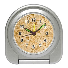 Flower Pattern In Soft  Colors Travel Alarm Clocks