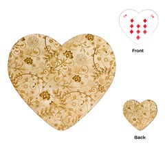 Flower Pattern In Soft  Colors Playing Cards (heart) 