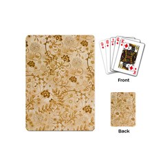 Flower Pattern In Soft  Colors Playing Cards (mini) 