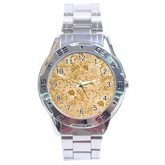 Flower Pattern In Soft  Colors Stainless Steel Men s Watch by FantasyWorld7