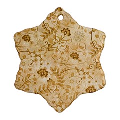 Flower Pattern In Soft  Colors Snowflake Ornament (2-side)