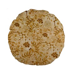 Flower Pattern In Soft  Colors Standard 15  Premium Round Cushions