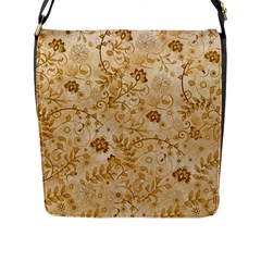 Flower Pattern In Soft  Colors Flap Messenger Bag (l) 